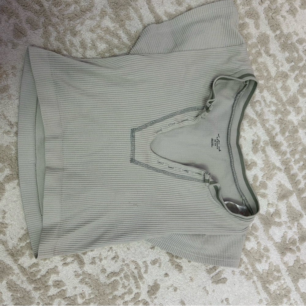 Go for gold grey ribbed crop top Urban Outfitters
